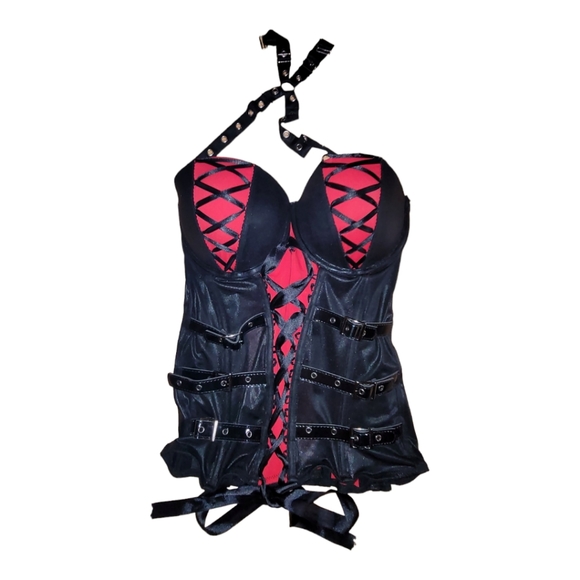 Morbid Threads Tops Morbid Threads Harley Quinn Corset Top Poshmark